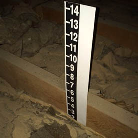 measurement of insulation in an attic