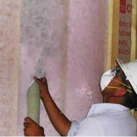 wall blown in fiberglass insulation